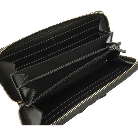 Gucci Guccisima Ribbon Motif Zippy Wallet Leather Black - Picture 5 of 9